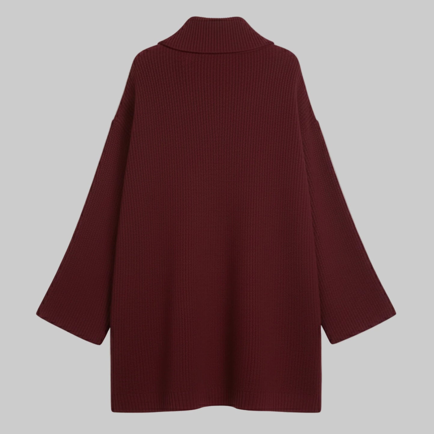 Maroon sweater on a white background