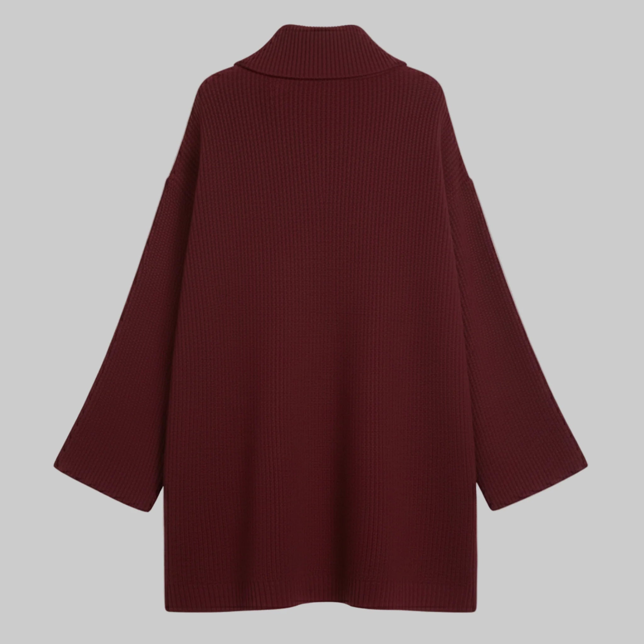 Maroon sweater on a white background