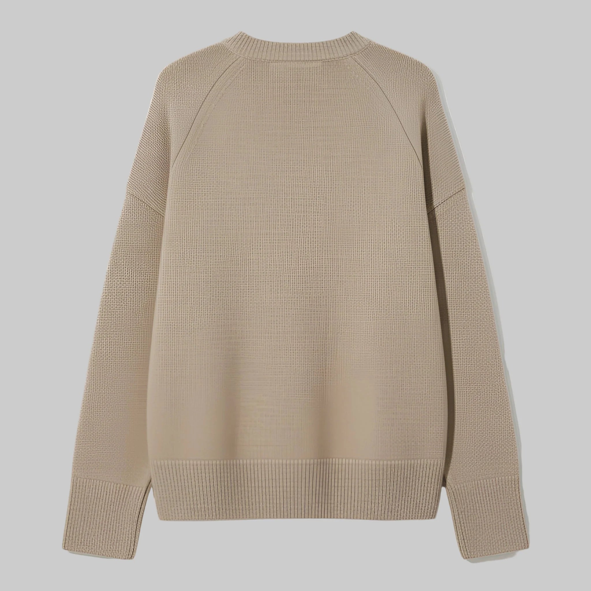Beige sweater on a light gray background
