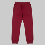 Maroon sweatpants on a white background