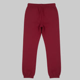 Maroon sweatpants on a white background