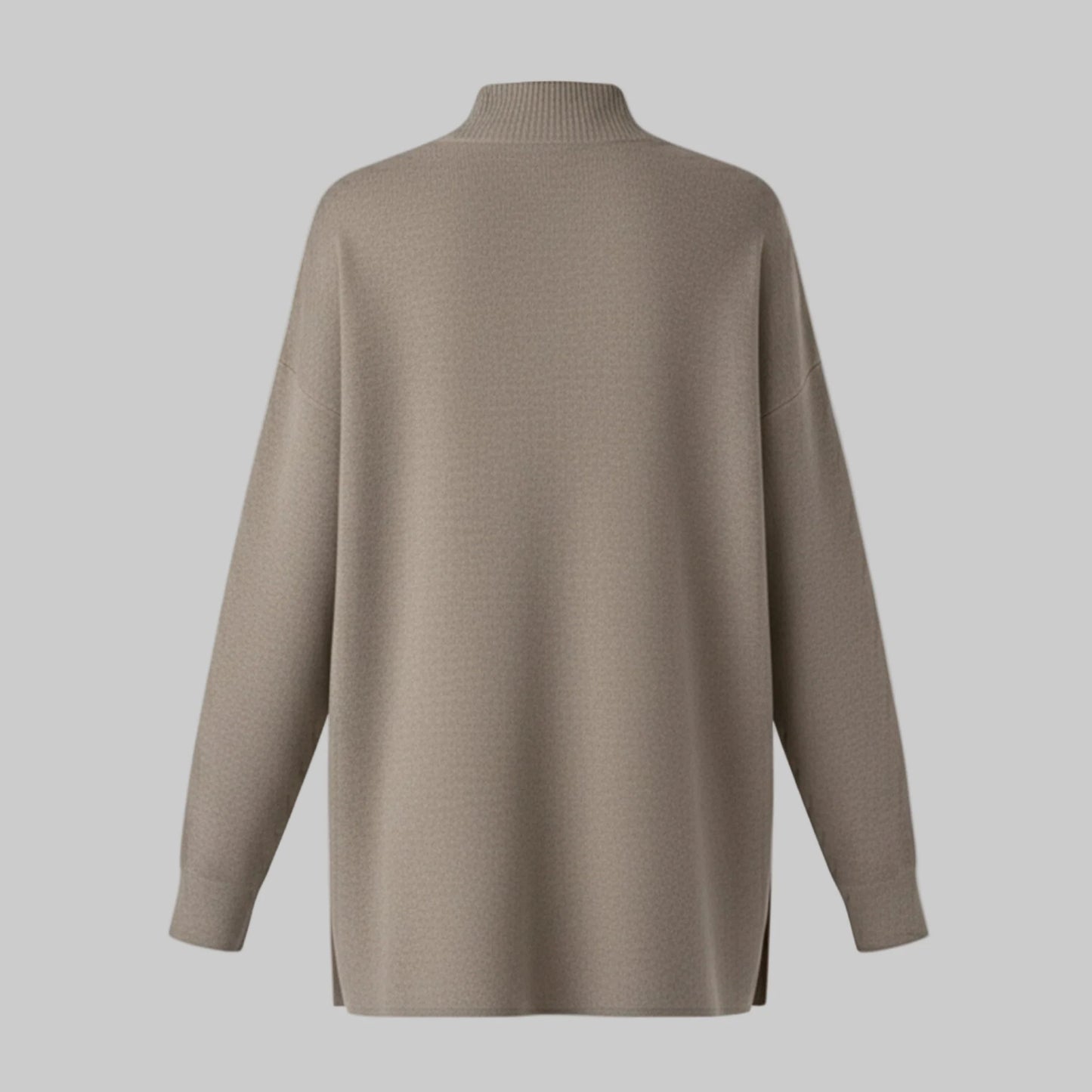 Beige sweater on a white background