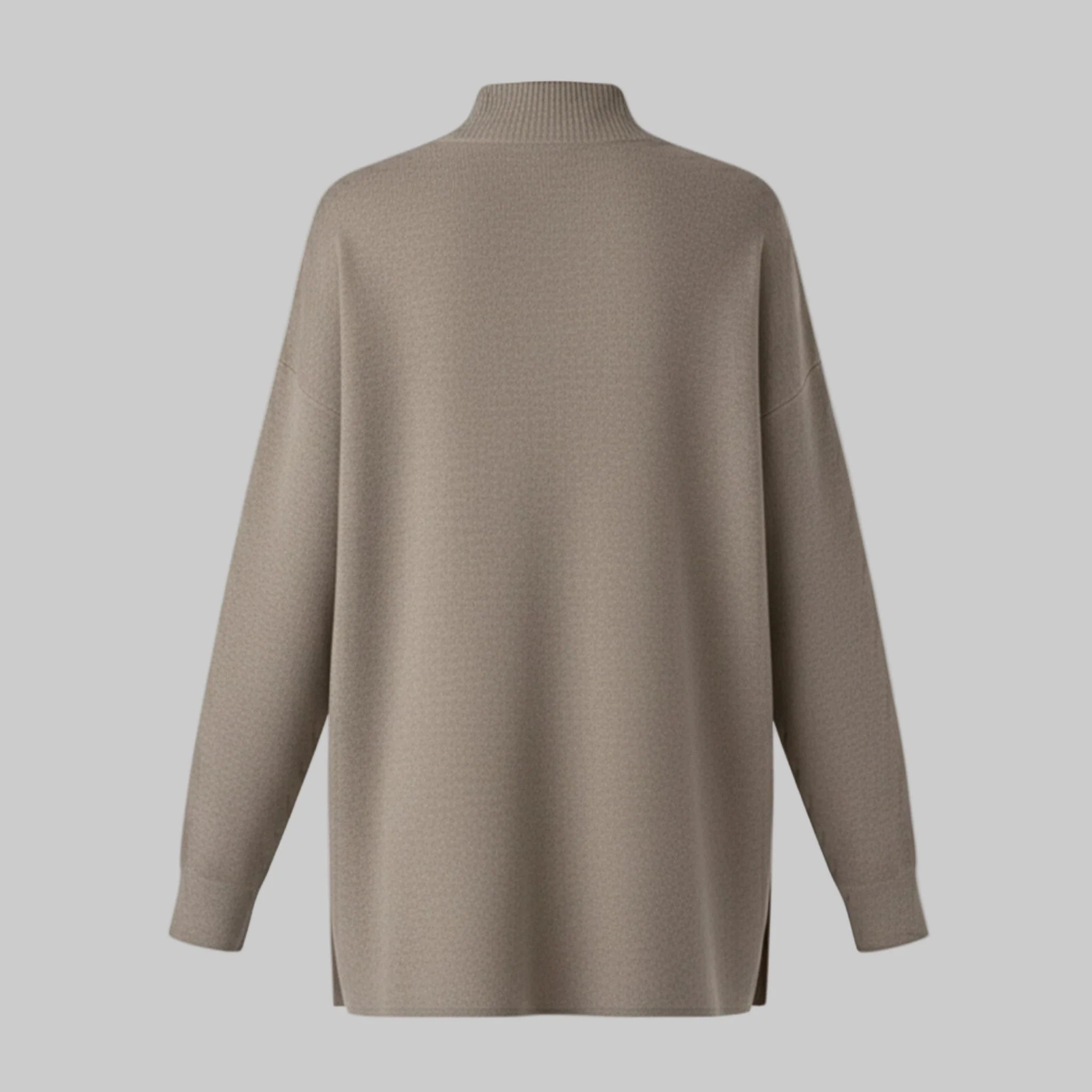 Beige sweater on a white background