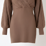 Black dress with buttons on a white background